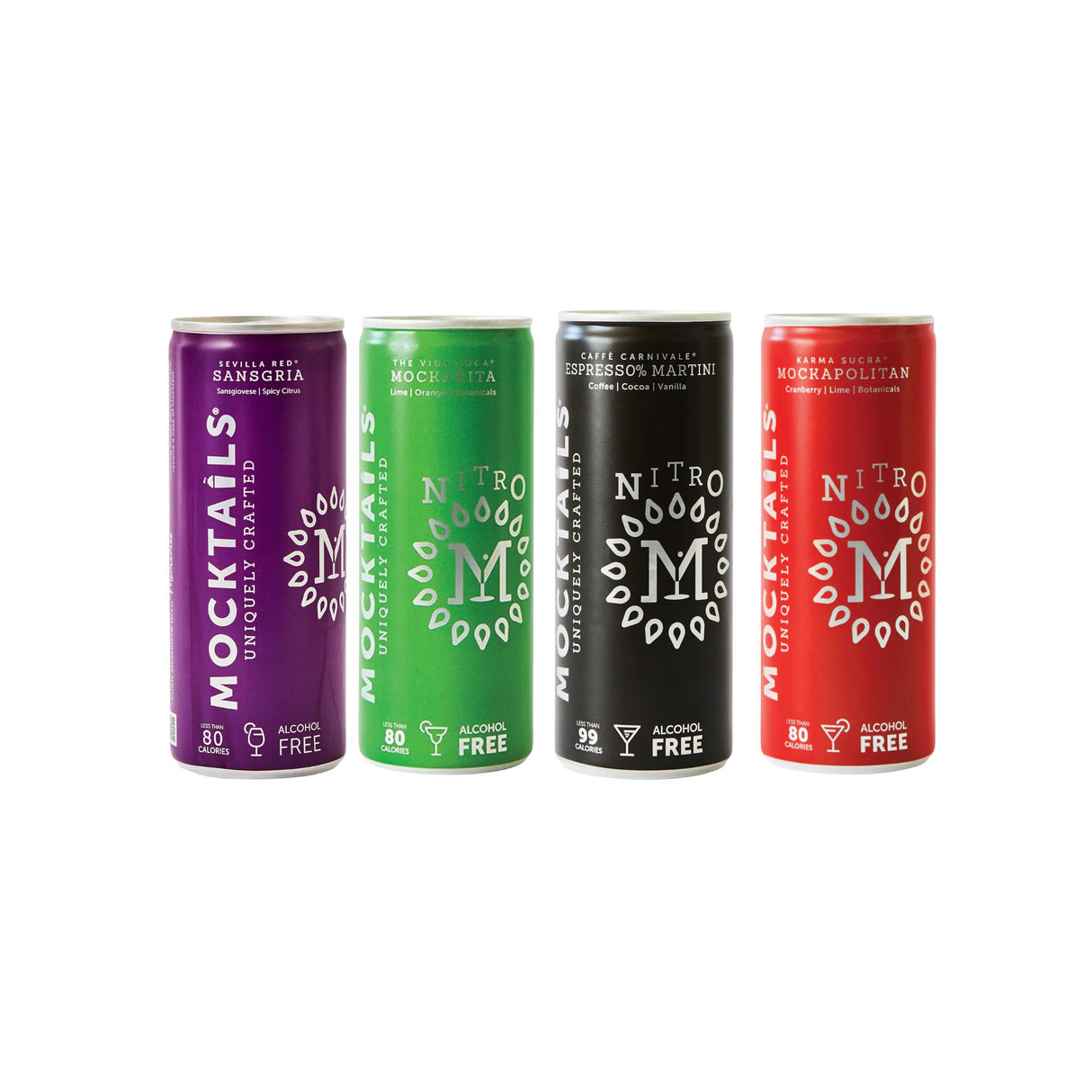 Mocktails Alcohol Free Nitro-Charged Can (4 Pack)
