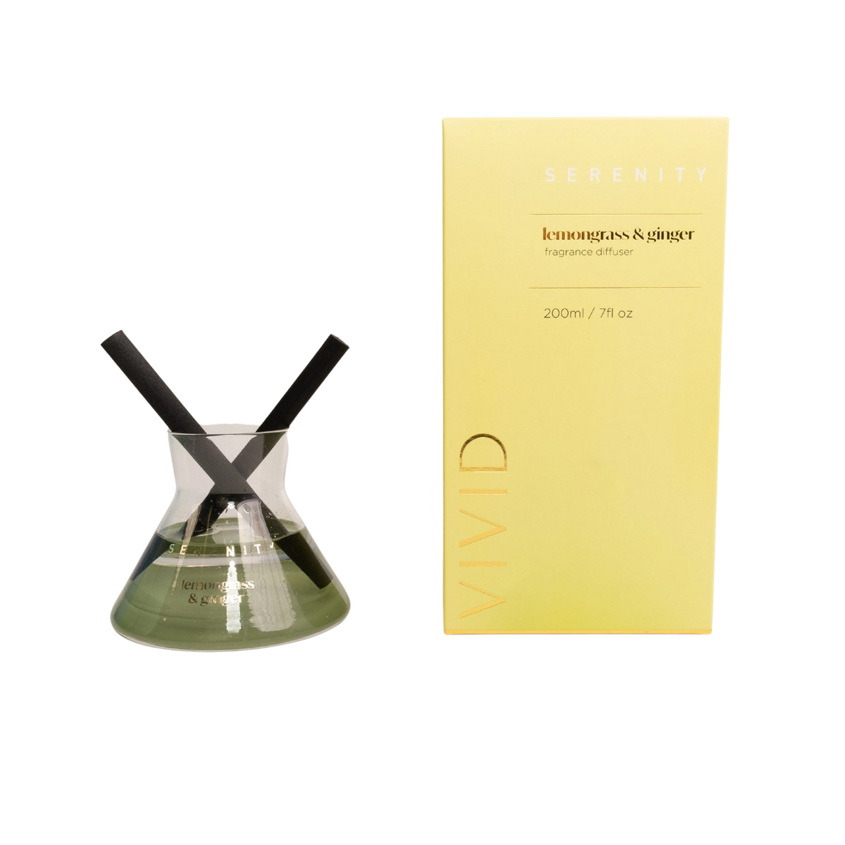 Serenity Vivid Collection 200ml Reed Diffusers - Lemongrass & Ginger