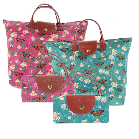 Equilibrium Butterfly & Daisy Design Wipeable Foldable Bag - Various Colours