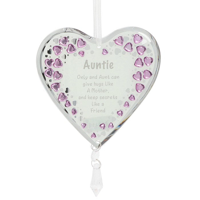 Auntie Keepsake Hanging Crystal Plaques