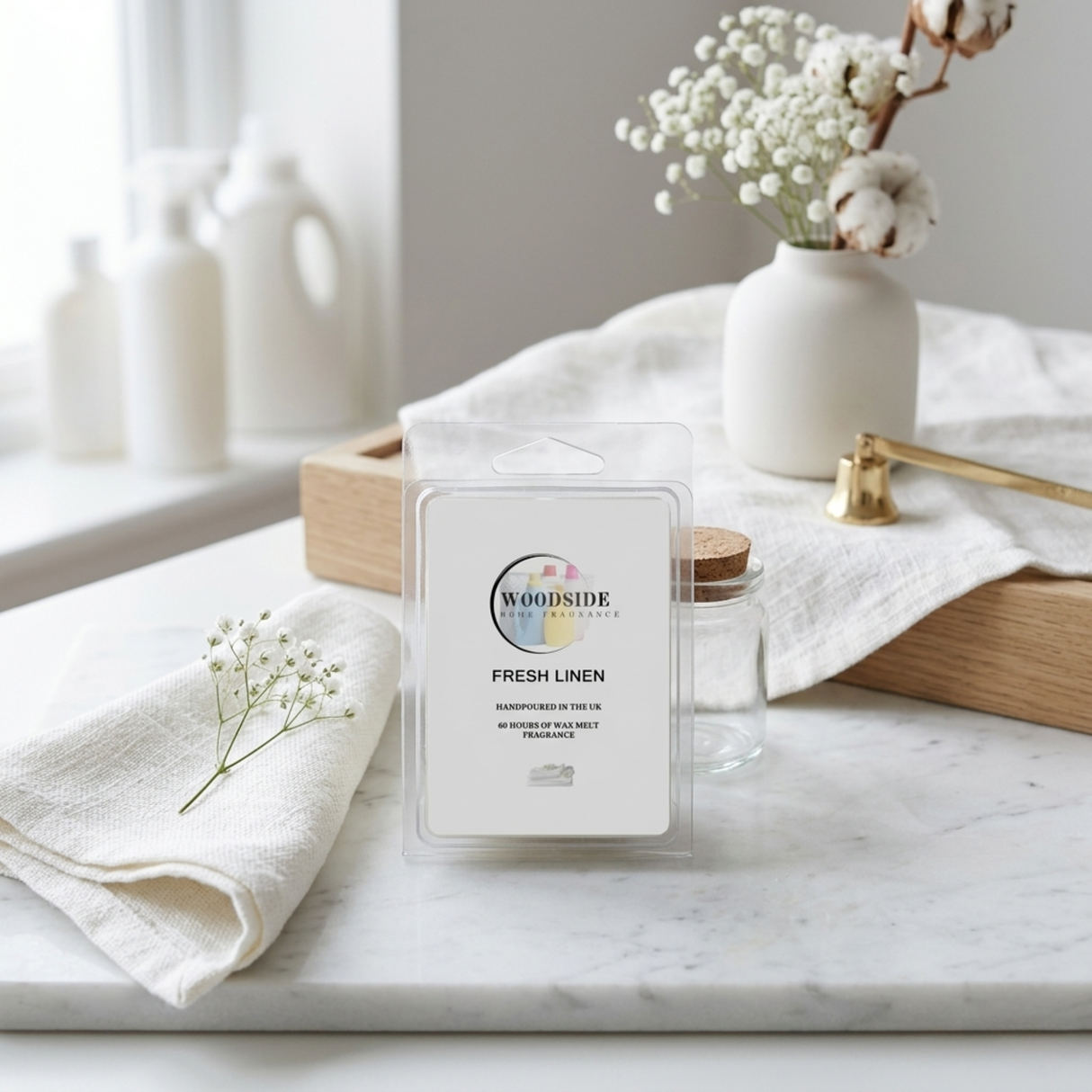 Woodside Home Fragrance Wax Melts - Fresh Linen