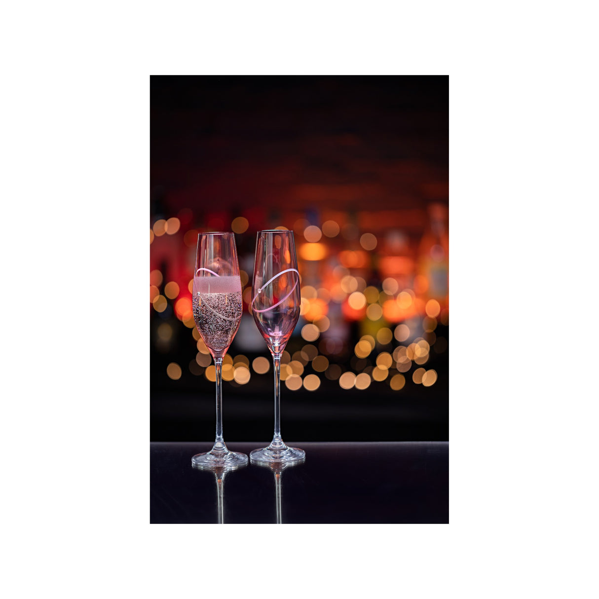 Dartington Celebrate Champagne Flute Pair - Ruby