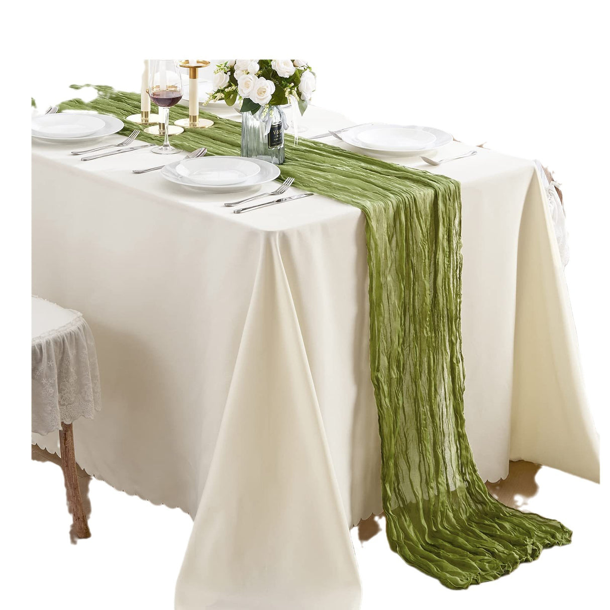 Cheesecloth Table Runner - Various Colours