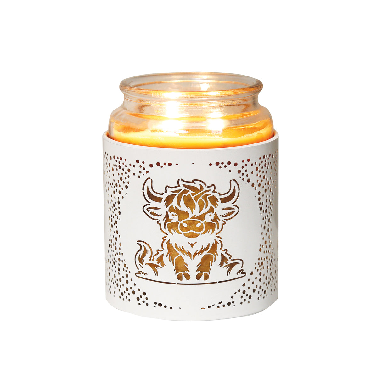 Aroma Metal Silhouette Wax Melt Burner/Candle Holder Highland Cow Design - Various Colours