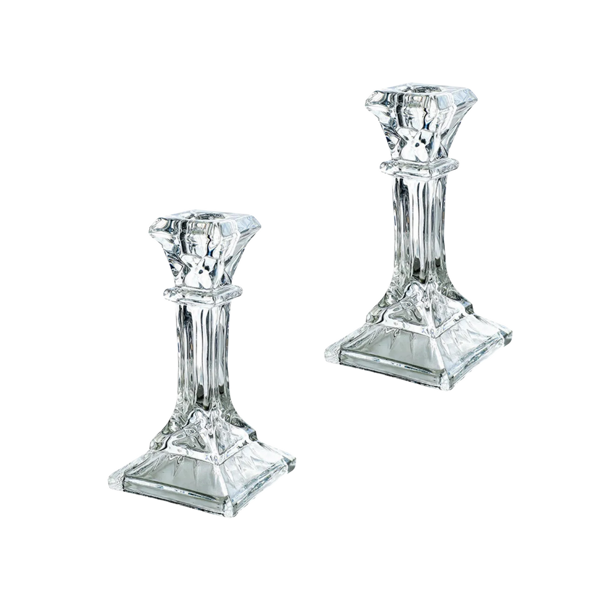 Woodside Home Living Modern Style Glass Dinner Candle Holder