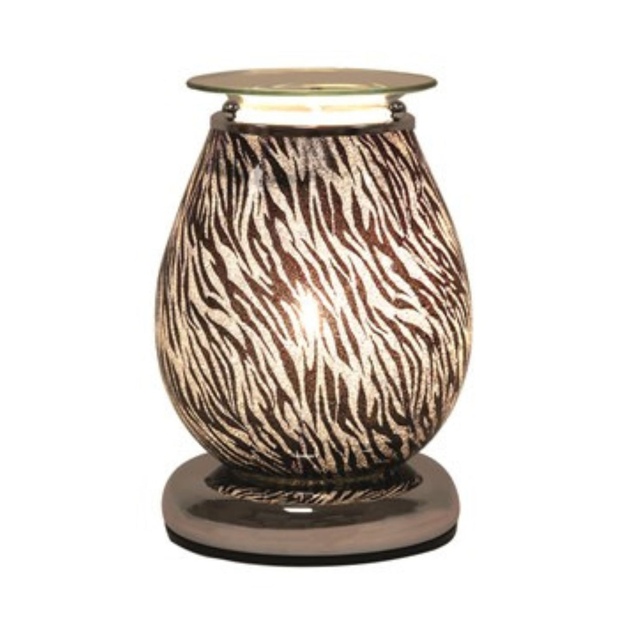 Electric wax melt burner zebra print design