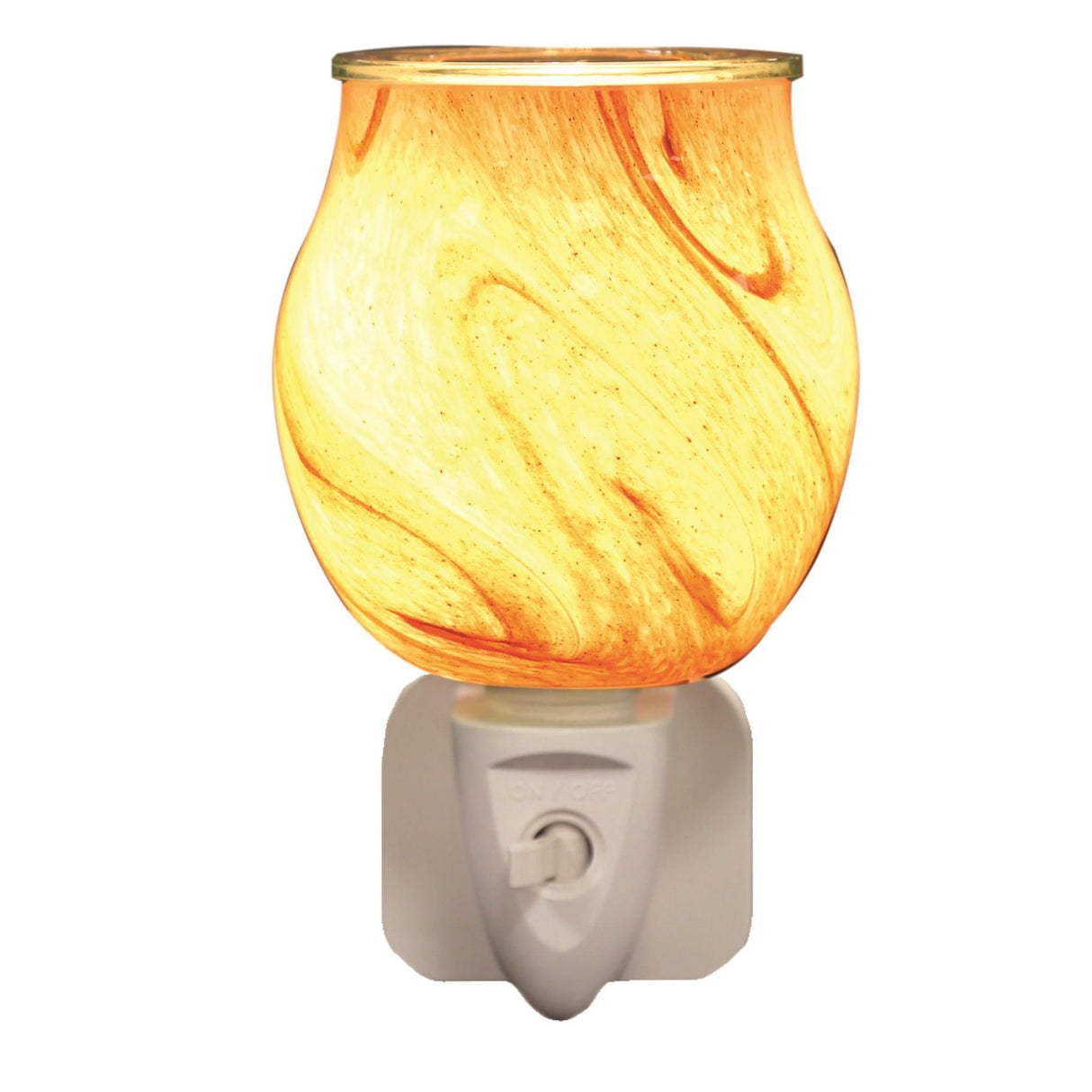 Neutral swirl design electric plug in wax melt burner