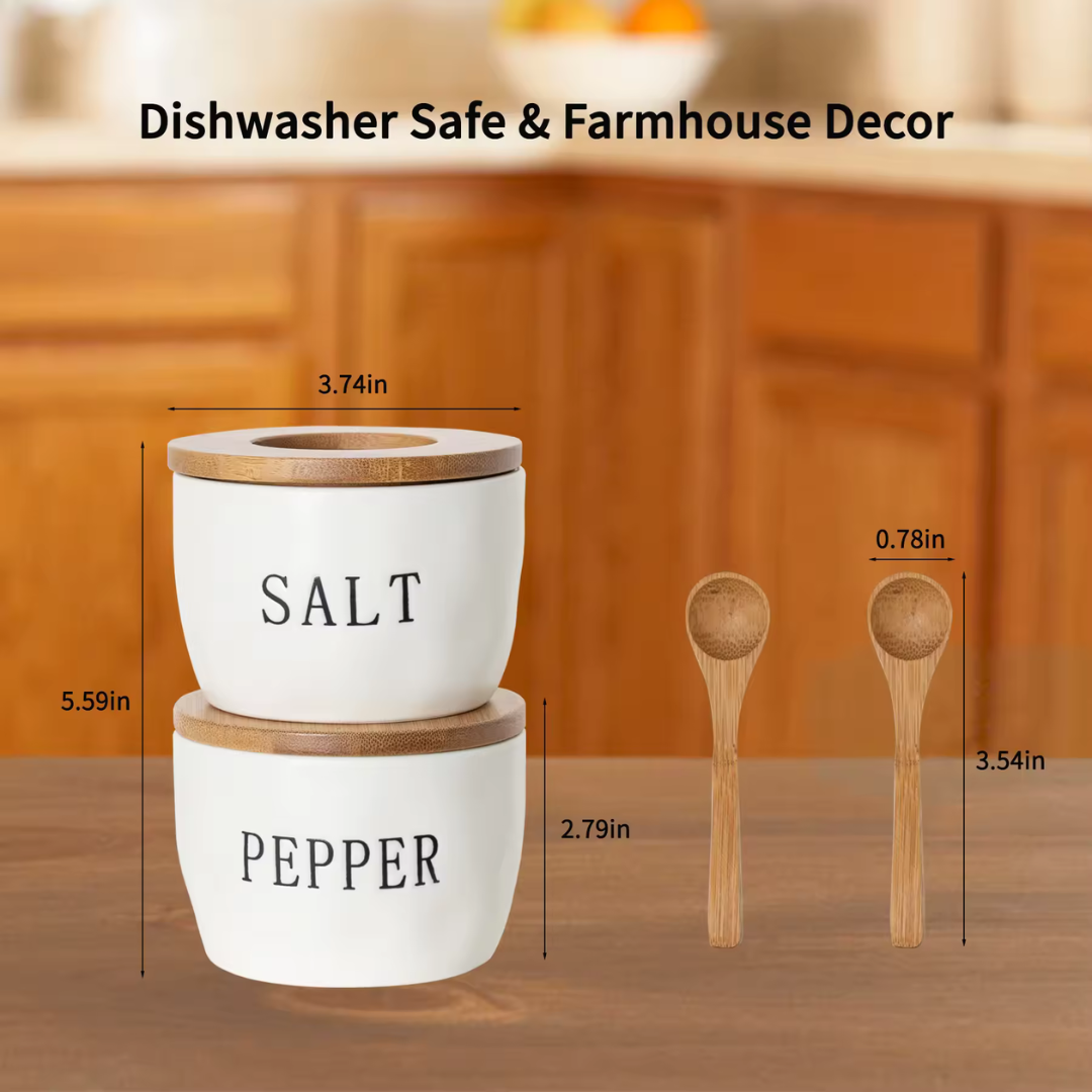 Salt & Pepper Seasoning Jar Set
