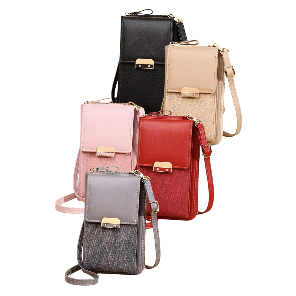 Ladies Cross Body Mobile Phone Bag - Various Colours
