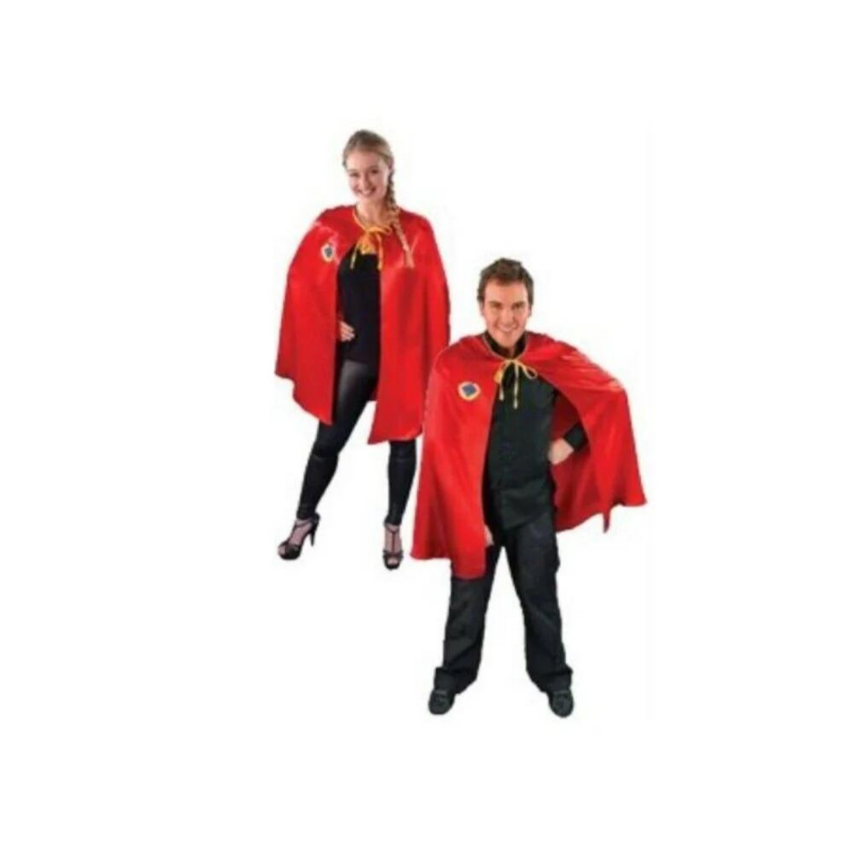 Super Hero Cape Fancy Dress Outfit Black Or Red