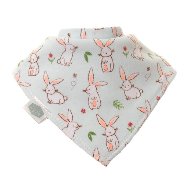 Ziggle Baby Bandanna Dribble Bib Set - Bunnies
