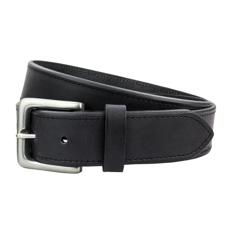 Full Grain Leather Belt Chamfered Edge: Black