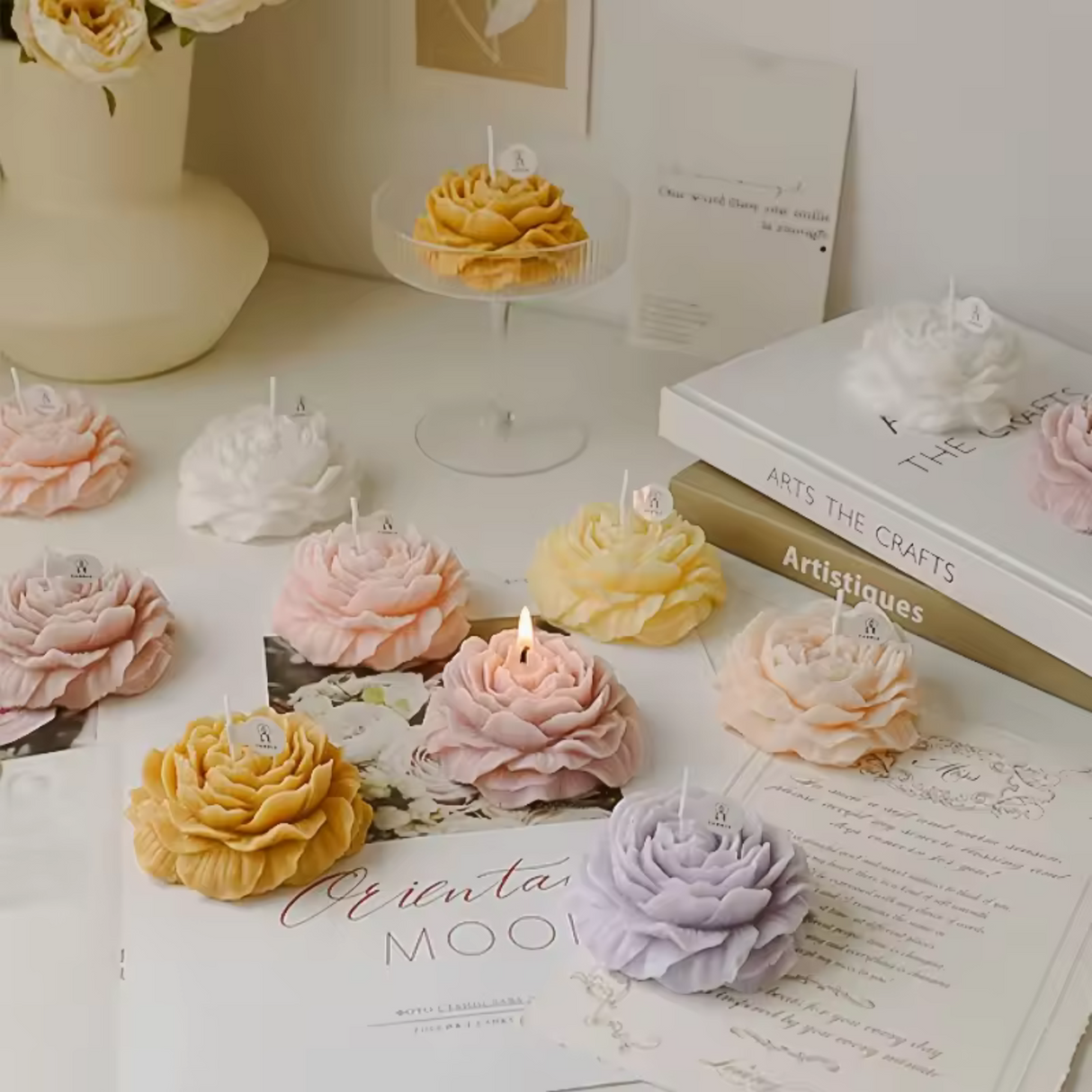 Peony Flower Scented Candles
