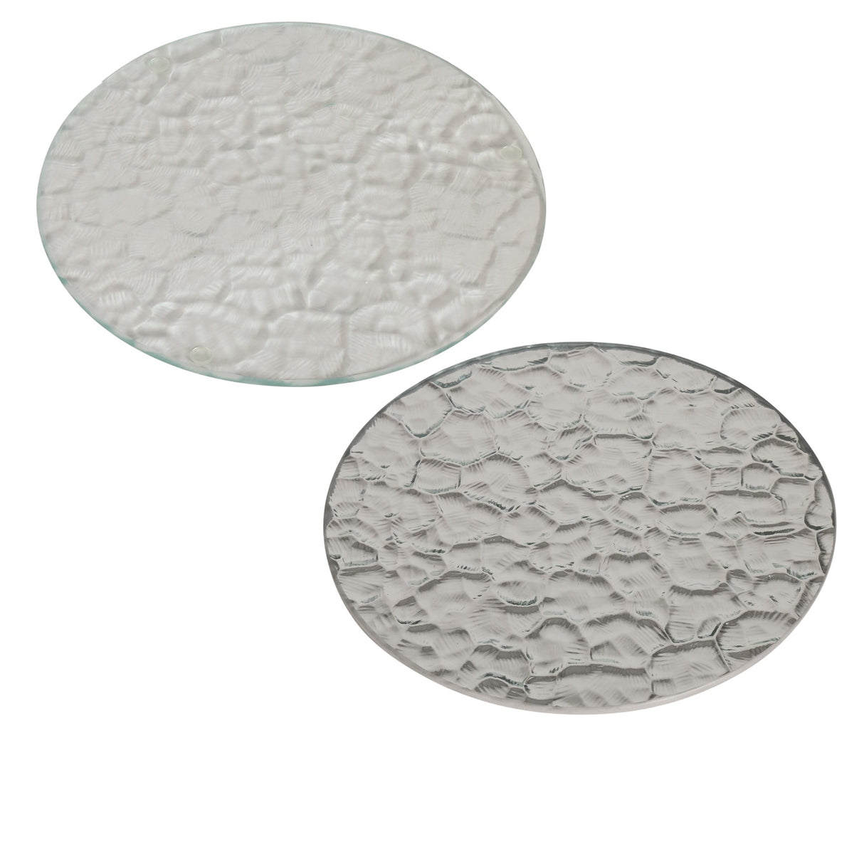 Aroma Textured Glass Candle Plate 20cm - Various Colours