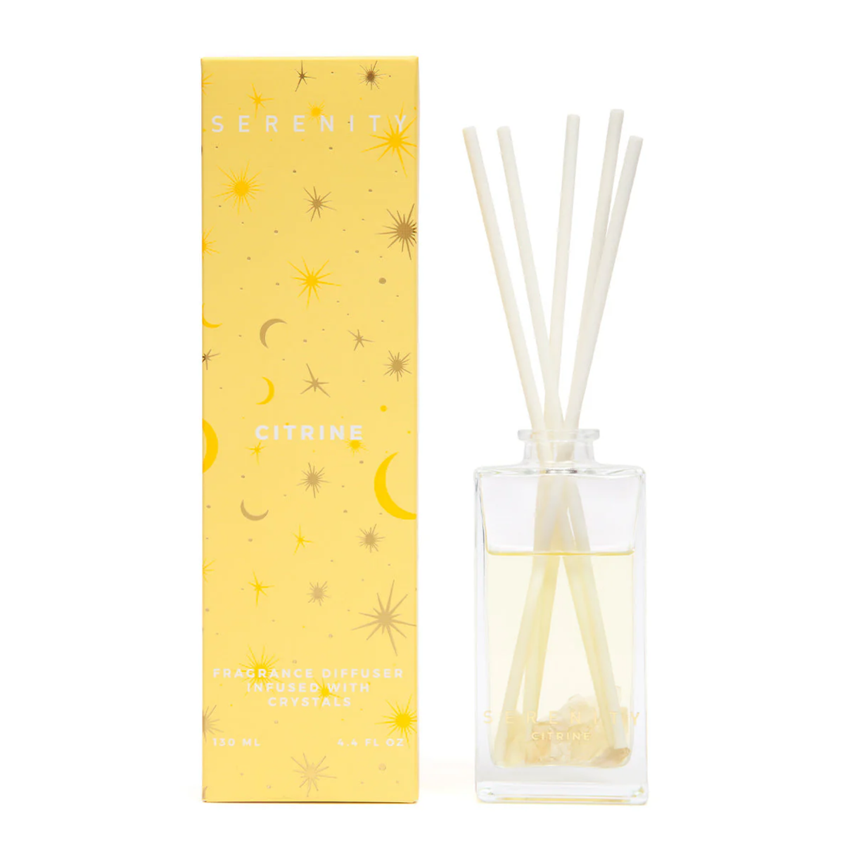 Crystal 130ml diffuser - energise citrine