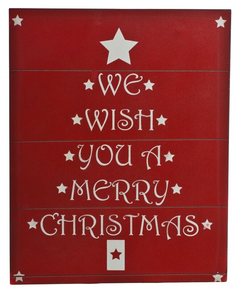 Christmas Decoration - Wooden Wall Art We Wish You a Merry Christmas