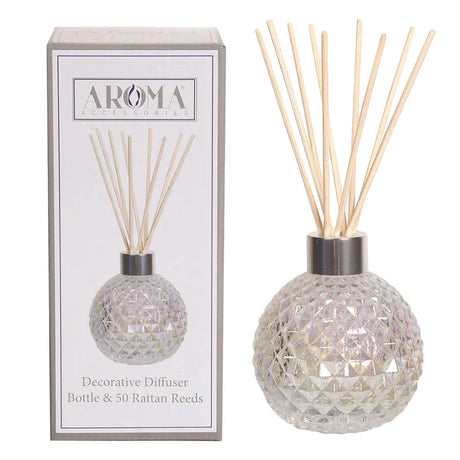 Clear crystal aroma reed diffuser vase
