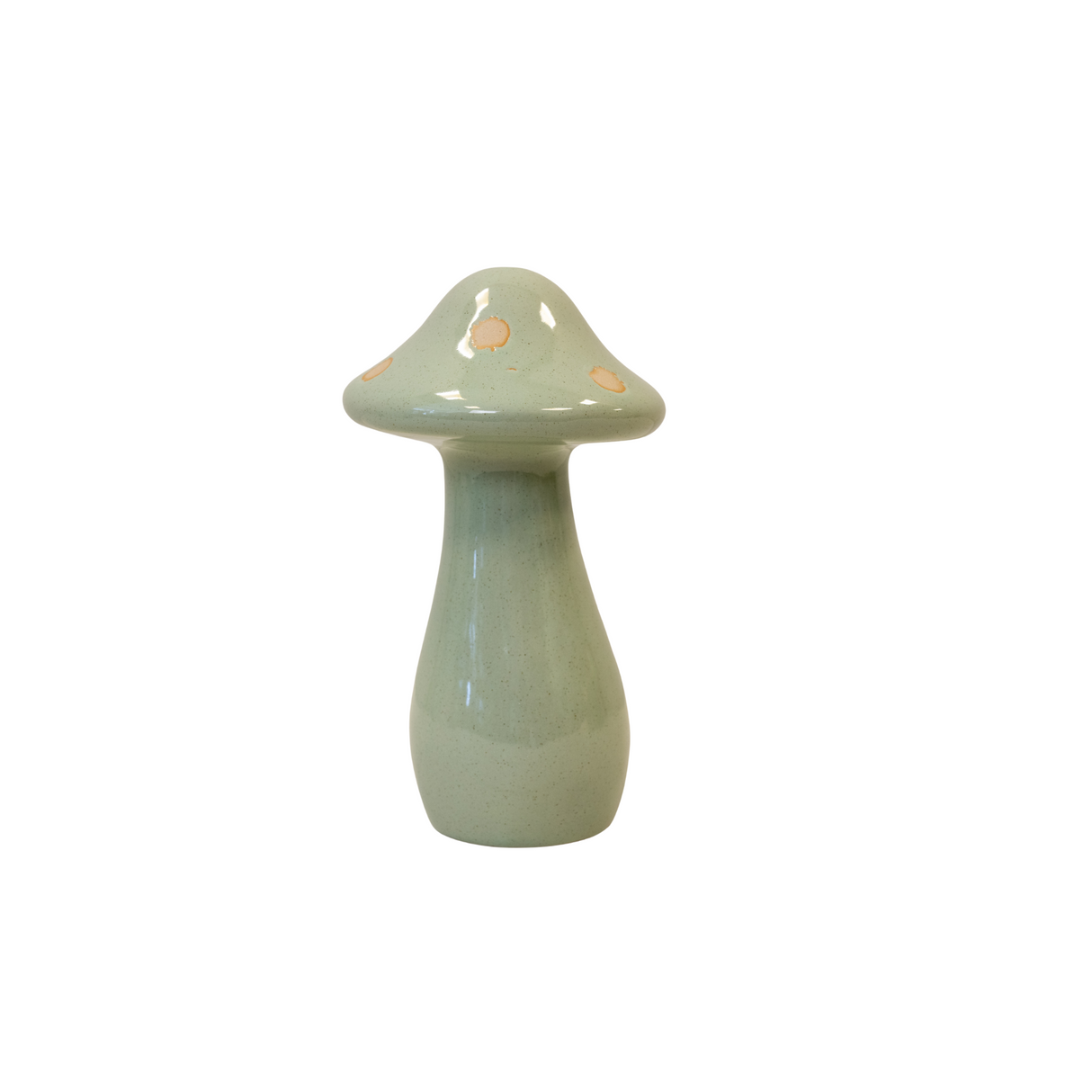 Ceramic Pale Green Mushrooms medium