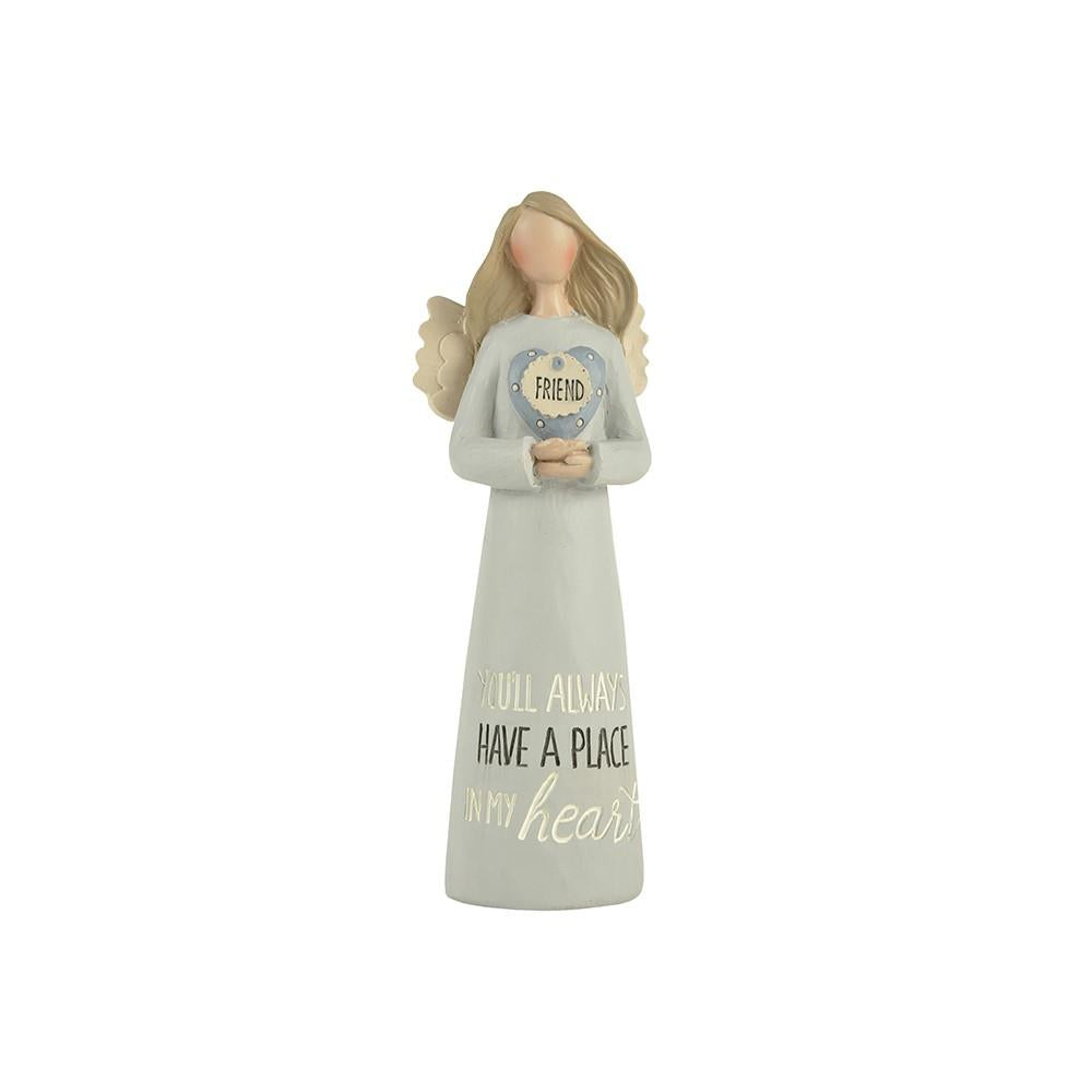Feather & Grace Angel Figurine - Friend (Place in my Heart)