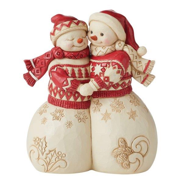 heartwood creek nordic noel snow couple figurine