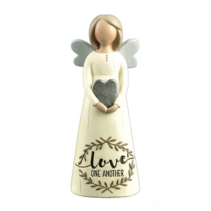 Feather & Grace Angel Figurine - Love One Another