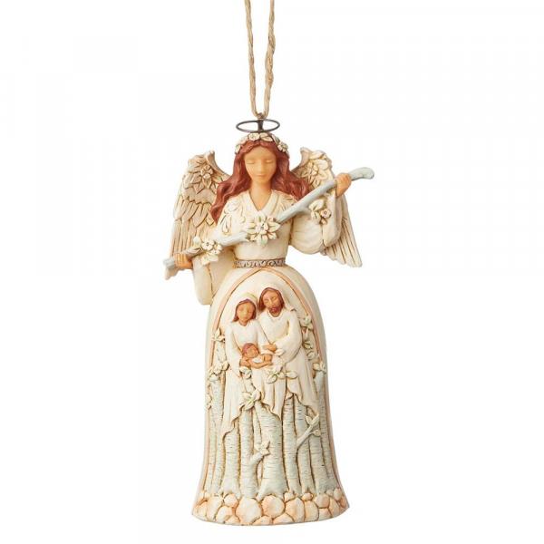 heartwood creek hanging ornament - white woodland nativity angel