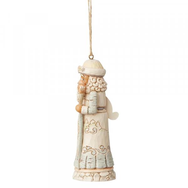 Heartwood Creek Hanging Ornament - White Woodland Nutcracker Santa