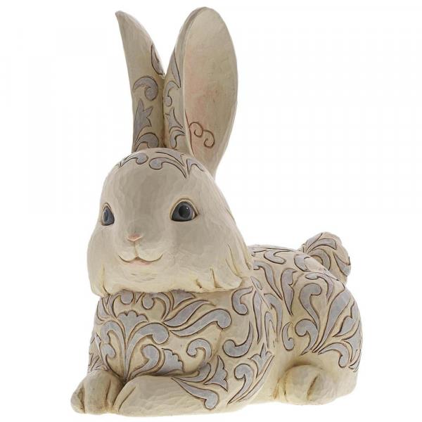Heartwood Creek White Woodland Garden Statue - Bunny