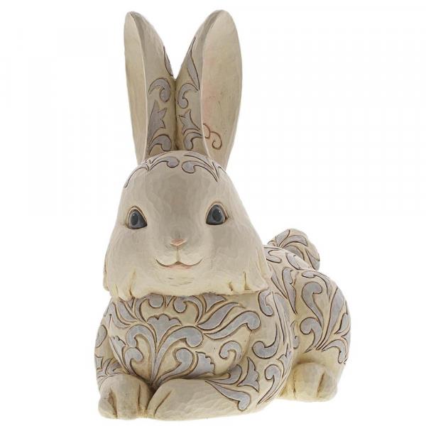 heartwod creek white woodland bunny garden statue figurine