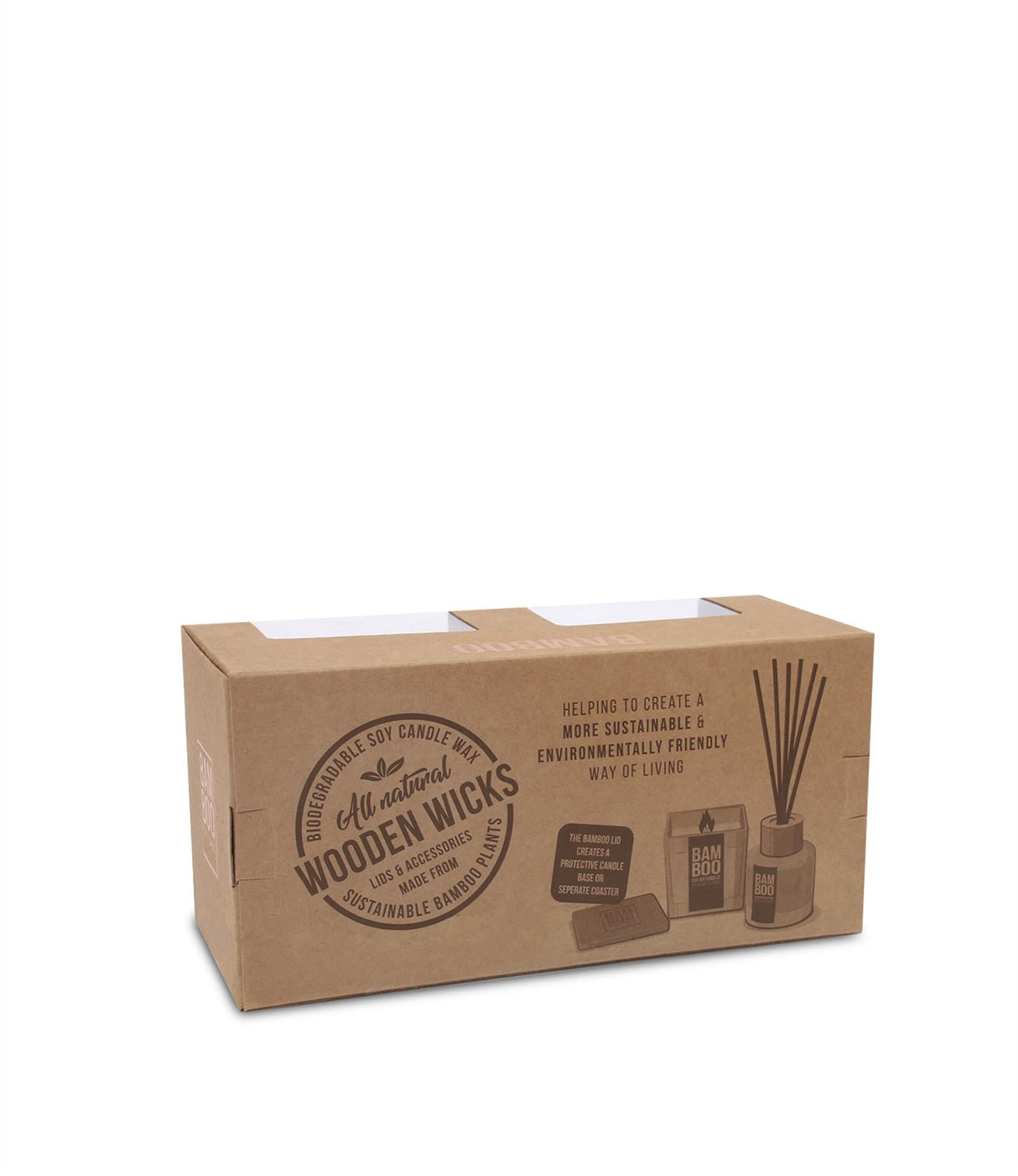 Bamboo Small Jar & Reed Diffuser Gift Set Bamboo
