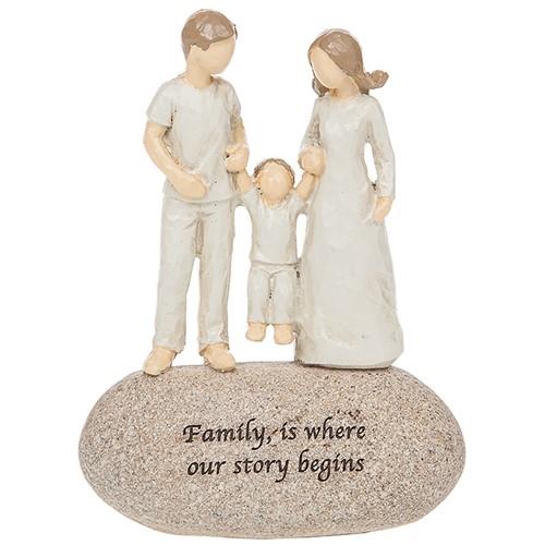Dad Rocks Dad Mum & Son Gift Figurine