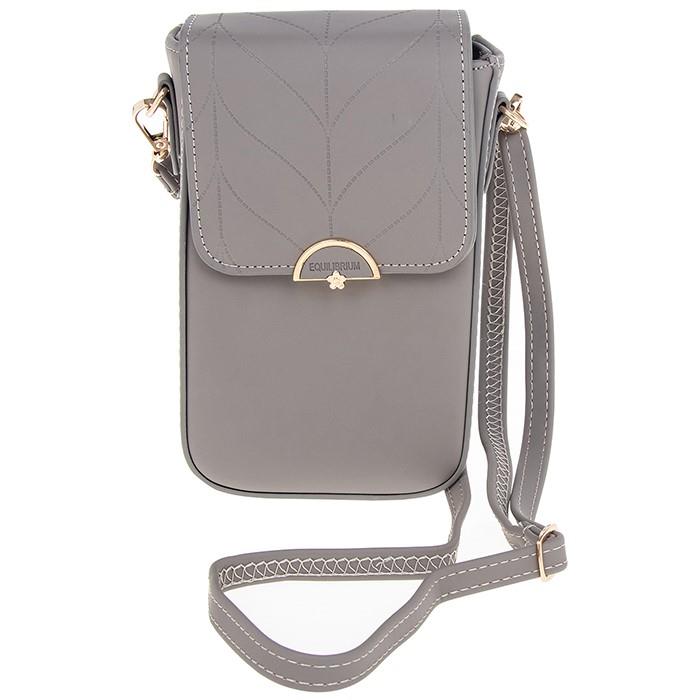 Equilibrium Star Embellished Mobile Phone Bag - Grey