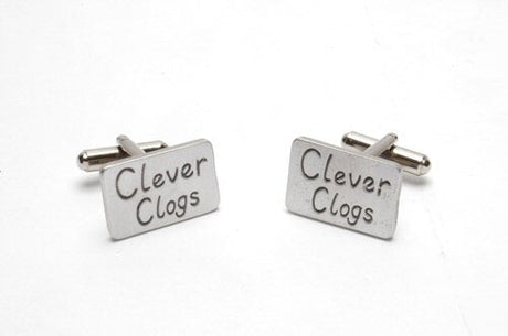 English Pewter Clever Clogs Cufflinks