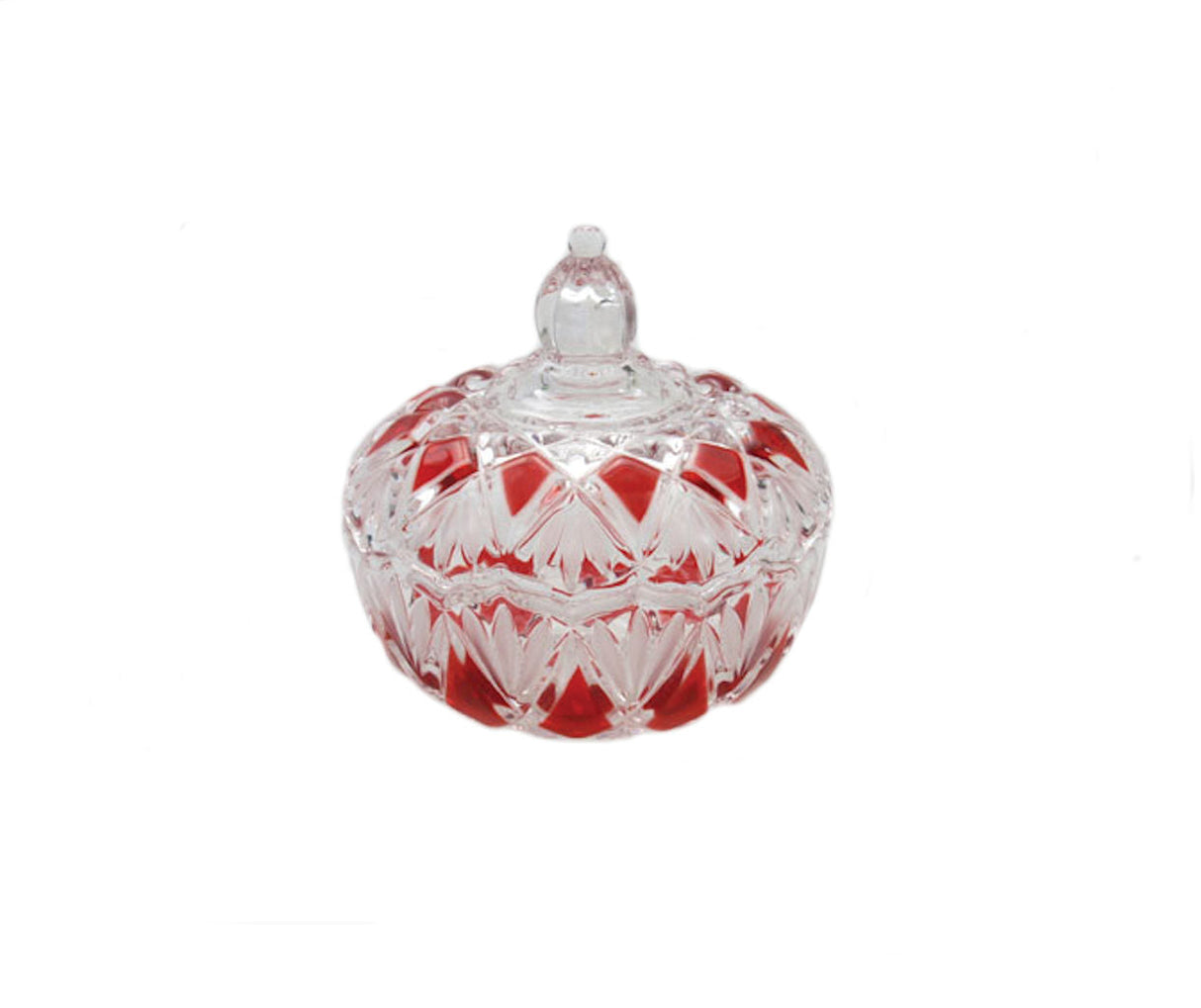 Walther Glass Collection - Ruby Saturn Lidded Bowl