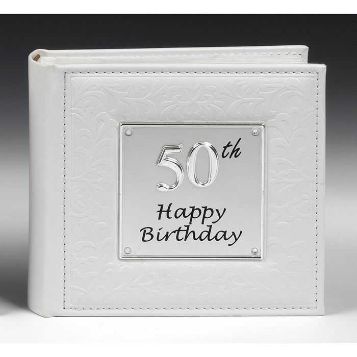 Shudehill 50th Happy Birthday Deluxe Photo Album Holds 80 6" x 4" Prints