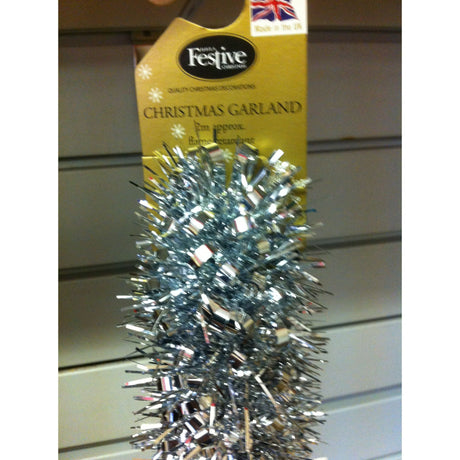Christmas Garland Tinsel - Silver 2X2m