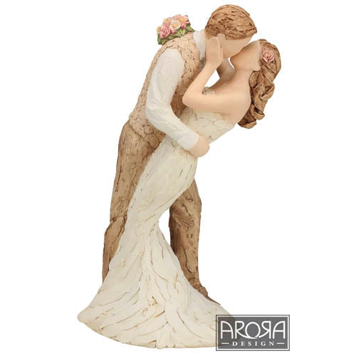 Bride & Groom Loving Embrace Figurine from More Than Words Collection by Arora design
