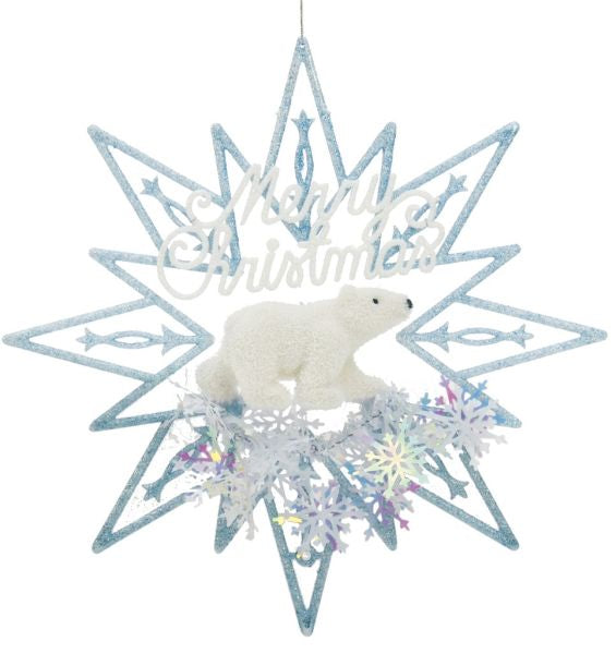 Weiste Christmas Tree Decoration - Merry Christmas Polar Bear Star