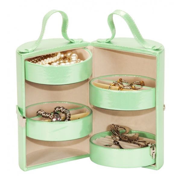 Mele & Co Leatherette Jewellery Case - Misty Green Gracie