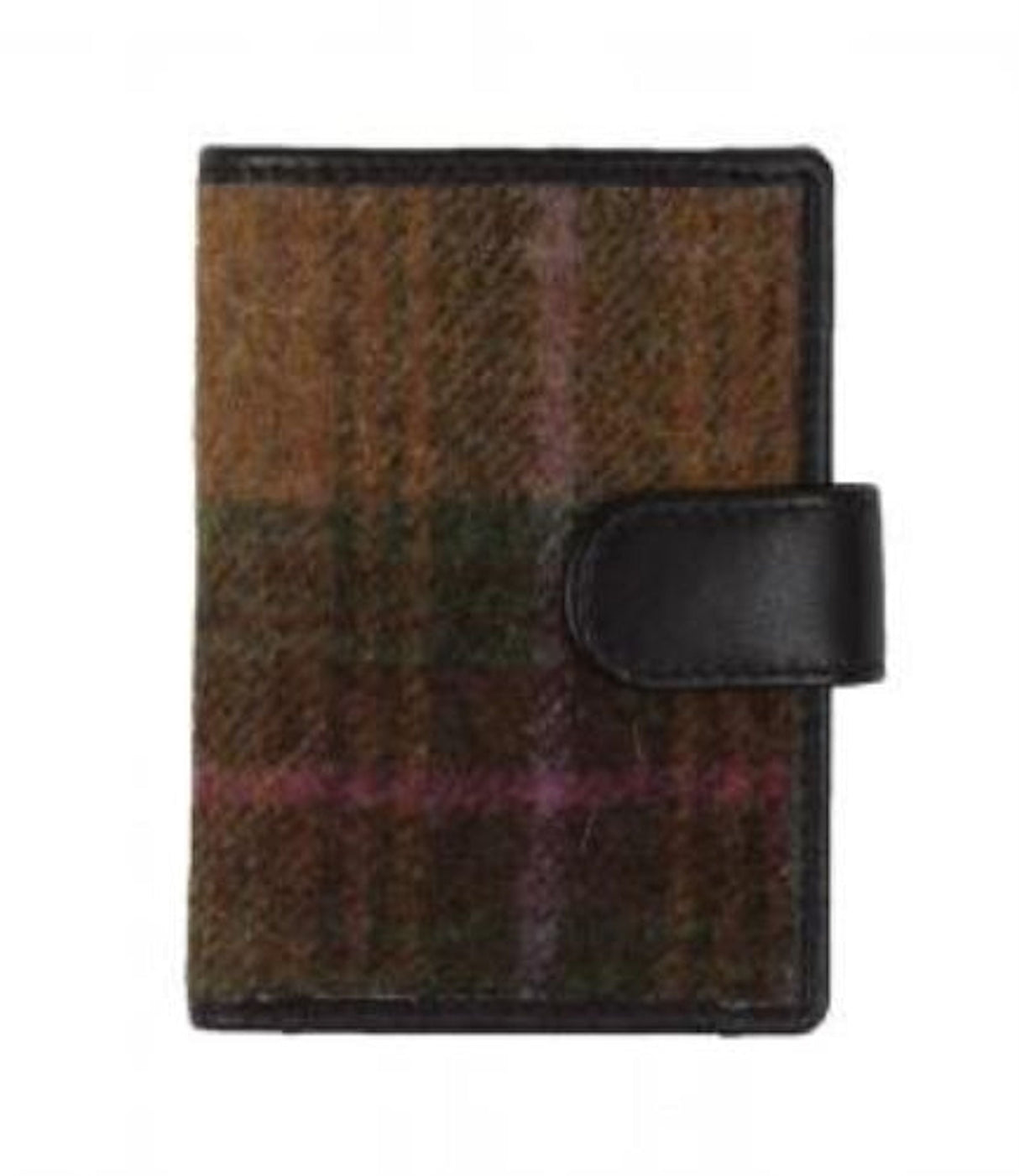 Mala Leather Abertweed Tall Card Wallet - Green Tweed