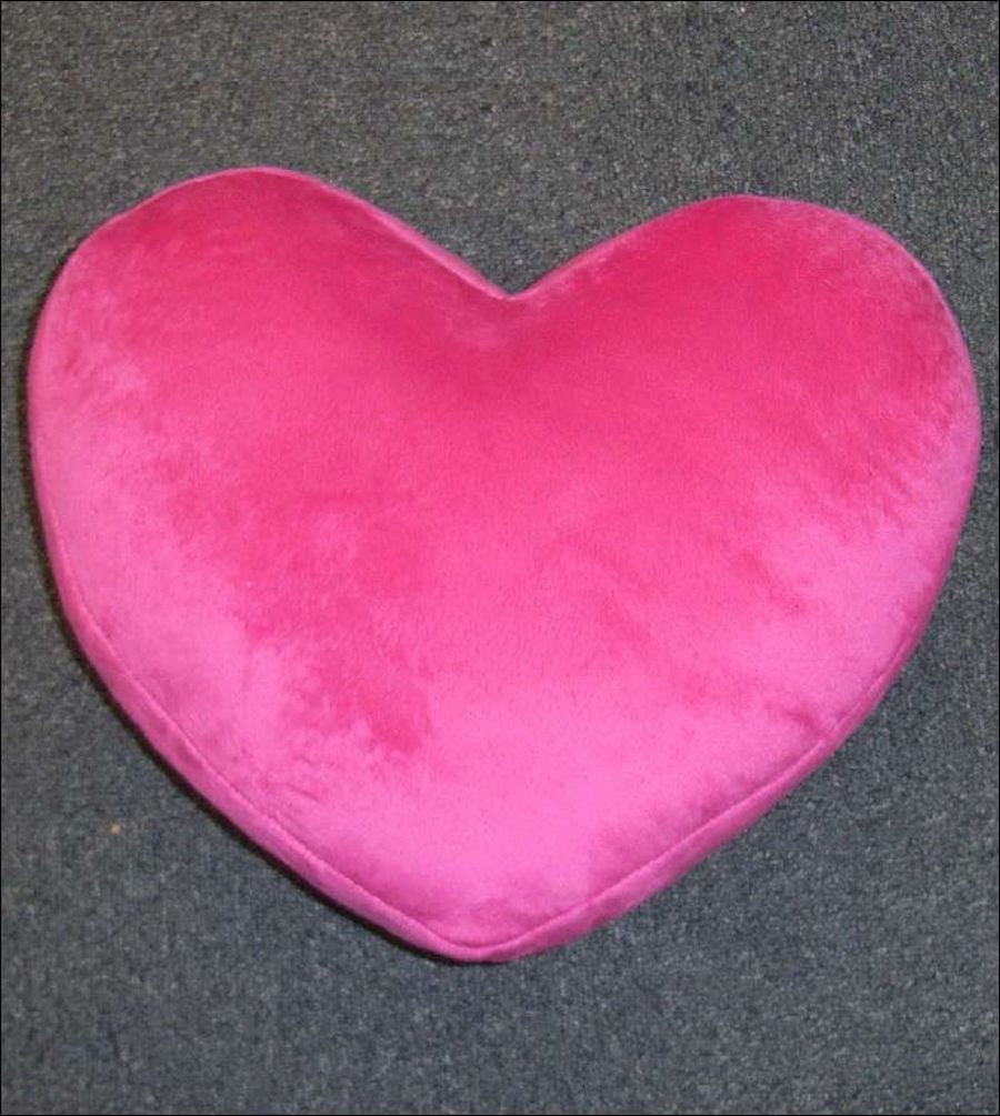 Catherine Lansfield Love Heart Cushion 30cm x 40cm - Bright Pink