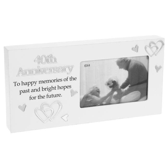 Reflections Photo Frame  6x4"- 40th Anniversary