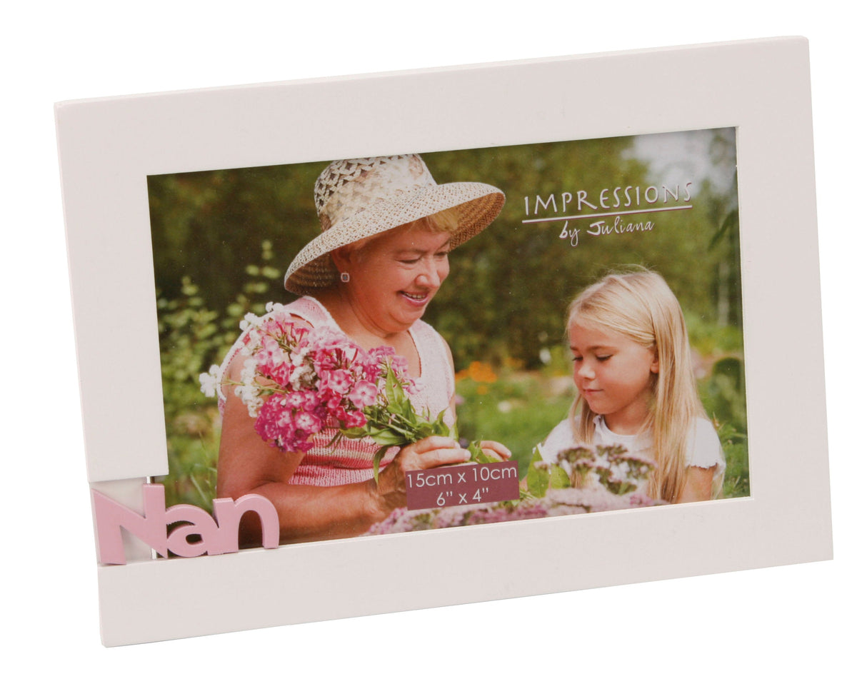 Juliana Impressions White Photo Frame 6" x 4" - Nan
