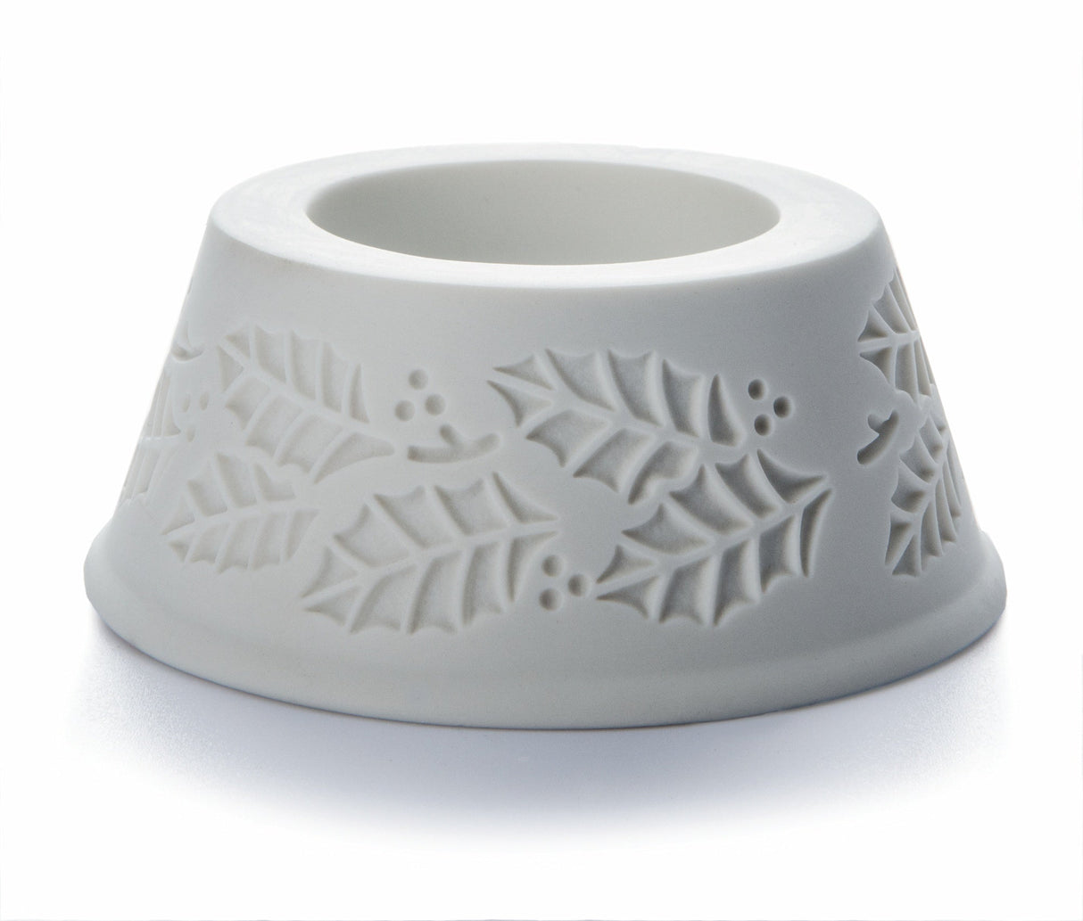 De greef pillar candle holder - christmas holly design