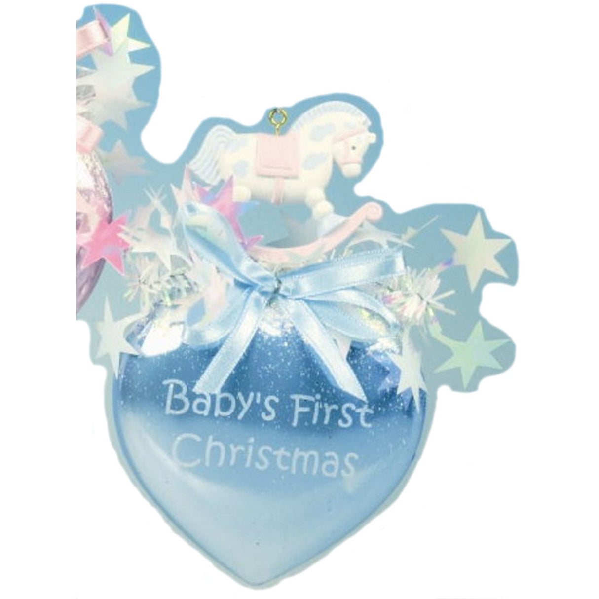 Weiste Christmas Tree Decoration - Baby`s First Christmas Heart Bauble (Blue)