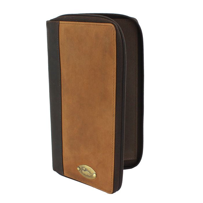 British Bag Company Duck Logo Leather Travel Wallet - Tan/Brown
