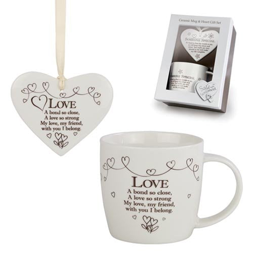 heart and mug set, love design
