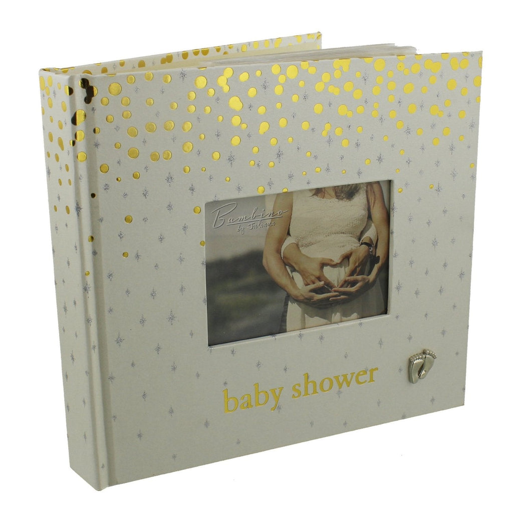 Bambino Gold Dots Photo Album Holds 50 6" x 4" Prints - Baby Shower - Crusader Gifts