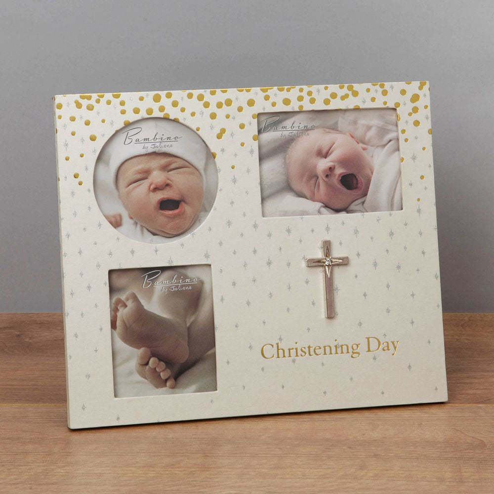 Bambino Collage Photo Frame - Christening Day - Crusader Gifts