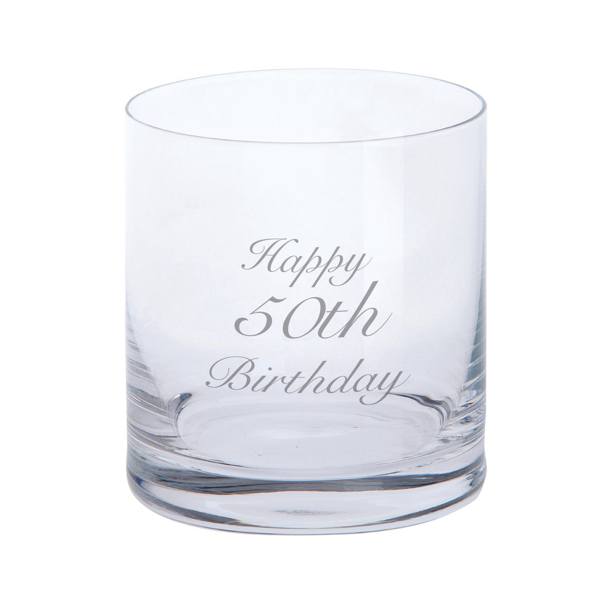Dartington Crystal Tumbler Glass: Happy 50th Birthday